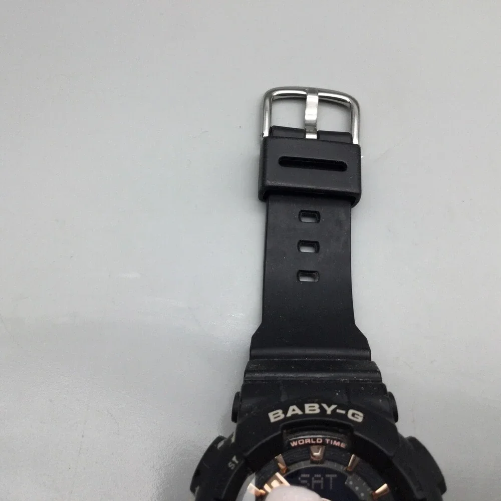 Casio Baby-G Watch Men BA-110XRG 43mm Black Rose Gold Tone New Battery